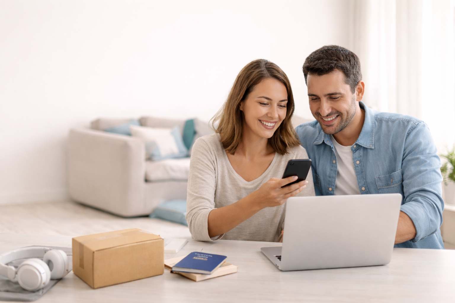 People shopping online and comparing deals